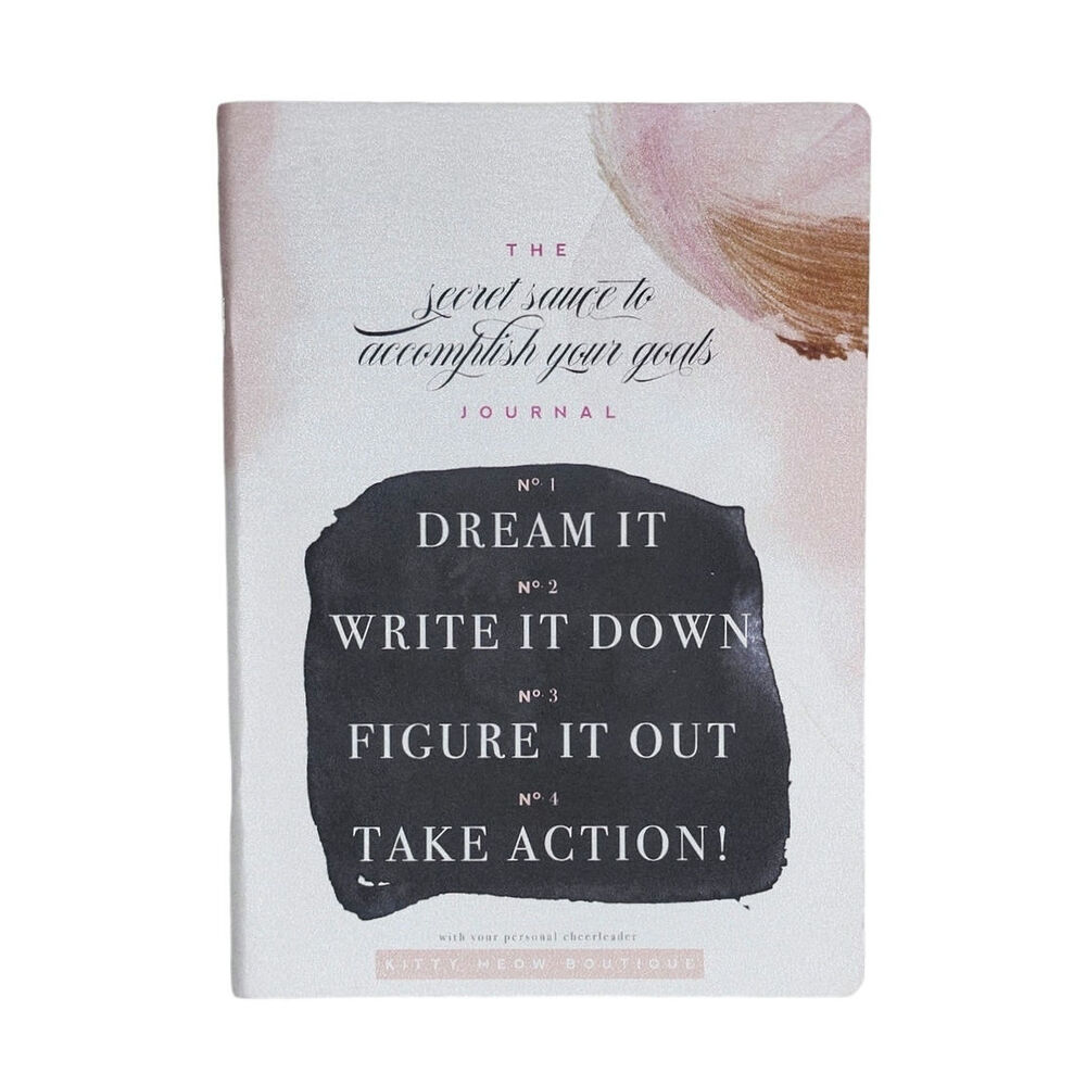 The Secret Sauce To Accomplish Your Goals Journal Notebook Kitty Meow Boutique